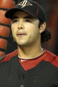 Andre Ethier in the 2011 National League All Star black cap and jersey